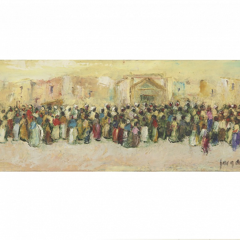 Painting “Great gathering”, 19th century