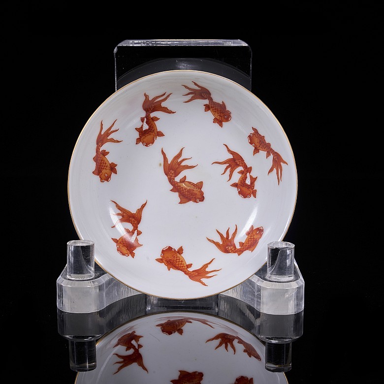 Set of four ‘Fish and Bats’ dishes, Qing dynasty