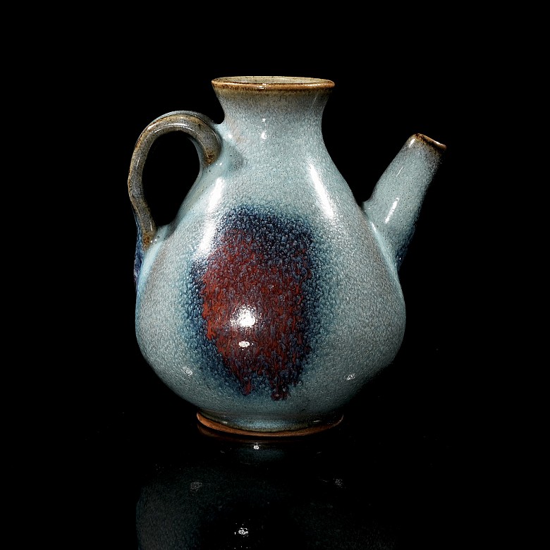 Small Junyao-glazed earthenware jug, Song dynasty