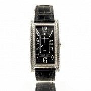 Charles Oudin, Full Amazone Curvex-Full Brancard’ unisex watch in white gold with diamonds