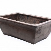 A Large rectangular flowerpot, Yixing, Ming-Qing dynasty.