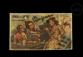 Advertising poster ‘Vinos y coñac Quijano’ 1840-1950