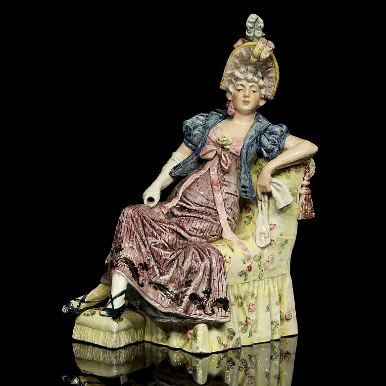 Porcelain enamelled figurine 