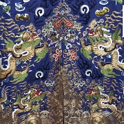 A blue silk court robe, Jifu, 19th century.