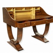 Art Deco style desk in Palo Santo wood