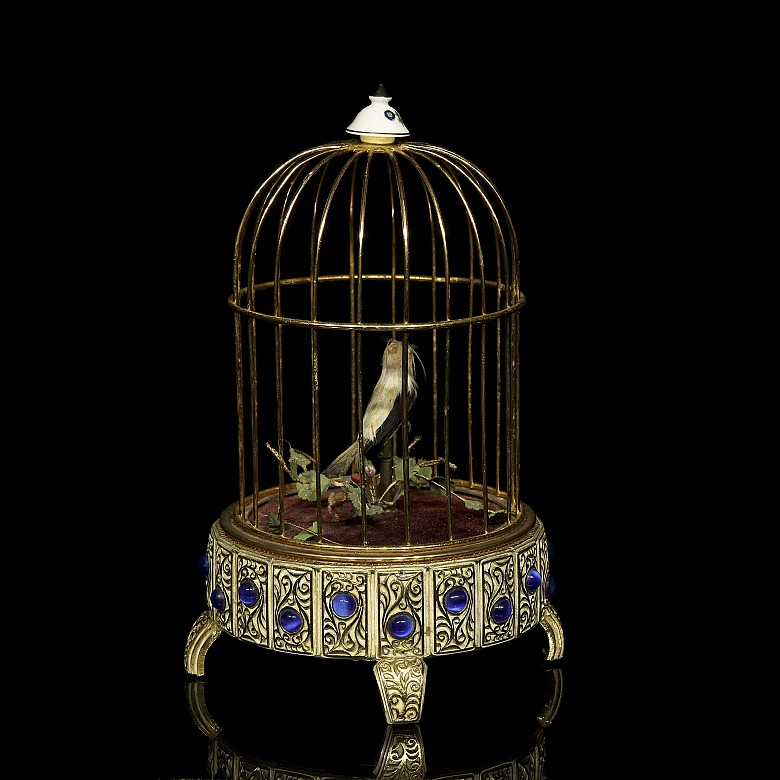 Birdcage with automaton songbird, 19th - 20th century