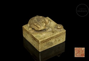 Stone seal “Two Toads”, Qing dynasty