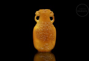 Amber snuff bottle, Qing dynasty