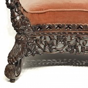 Anglo-Indian carved wooden sofa, 20th century