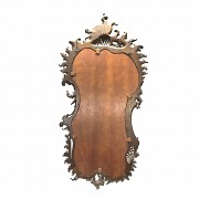 Vicente Andreu. Large mirror with carved wooden frame, 20th century.