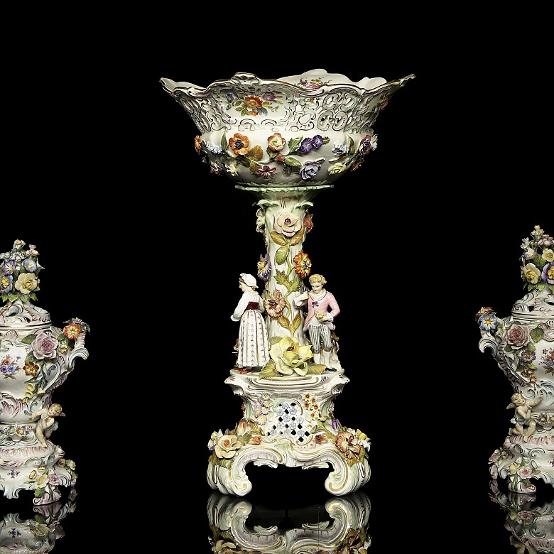 German porcelain set, 19th-20th century