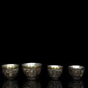 Set of six auspicious goblets, 20th century