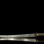 'Shuangdao’ silver-plated metal sword, 20th century