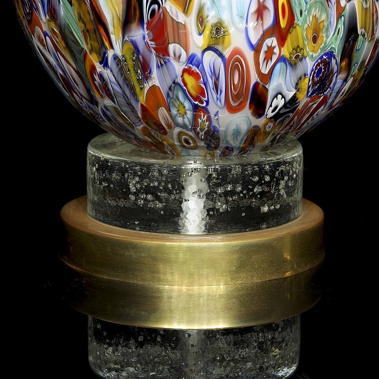 Pair of Murano glass table lamps, 20th century