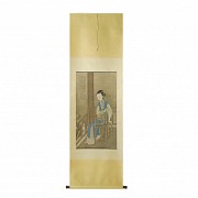 Chinese painting ‘Lady at Rest’ with Chen Mei signature, Qing dynasty