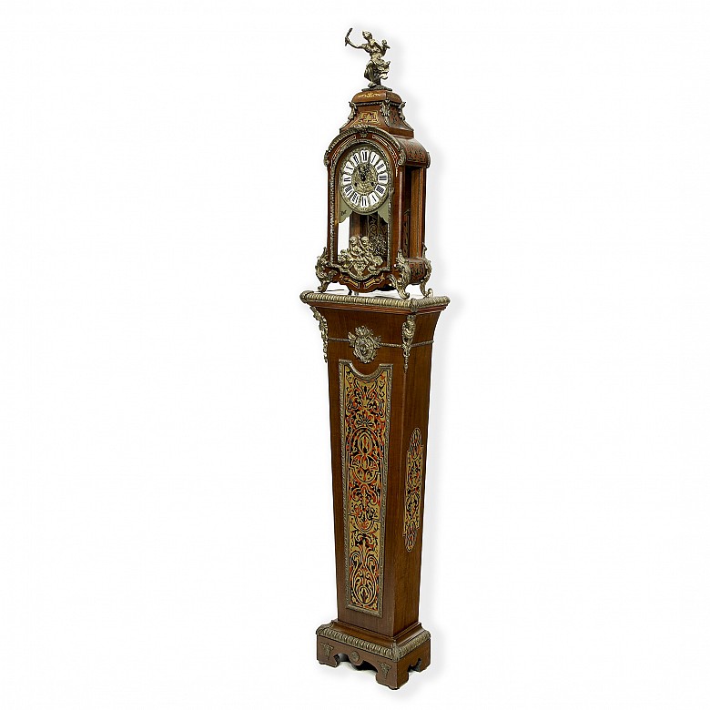 Louis XV style two-part clock, 20th century