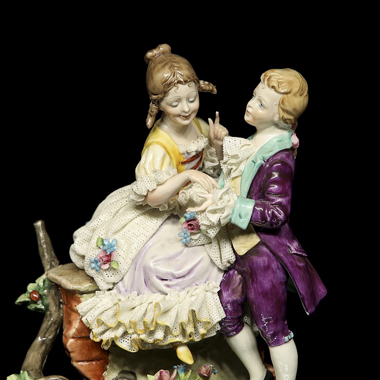 Italian porcelain ‘Romantic Figures’, 20th century