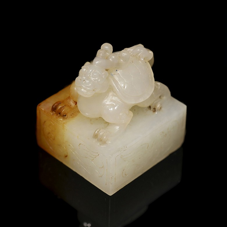 Jade seal with tortoise, Western Han Dynasty