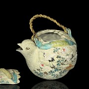 Painted clay teapot, Asia, 20th century