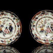 Five Minton “Poonah” English porcelain plates - 3