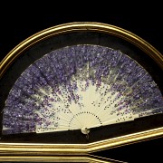 Three hand-painted fans, 20th century