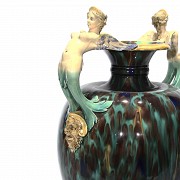 Porcelain enamelled amphora, Minton & Co., 1836-1904.