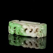 Carved jadeite belt ornament, ‘Dragon’, Qing dynasty