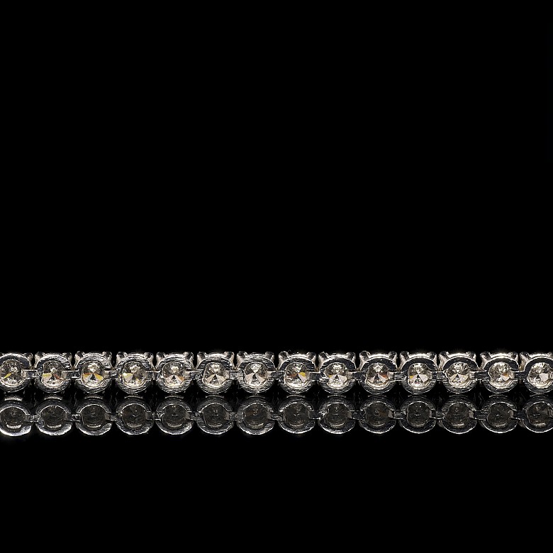 White gold and diamond rivière bracelet