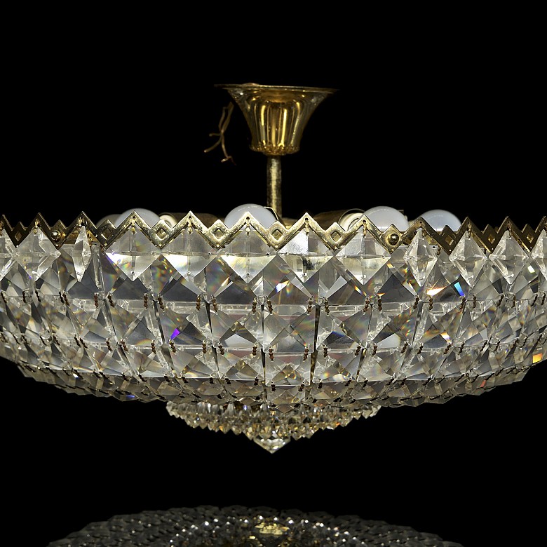 Ceiling lamp with glass beads, 20th century