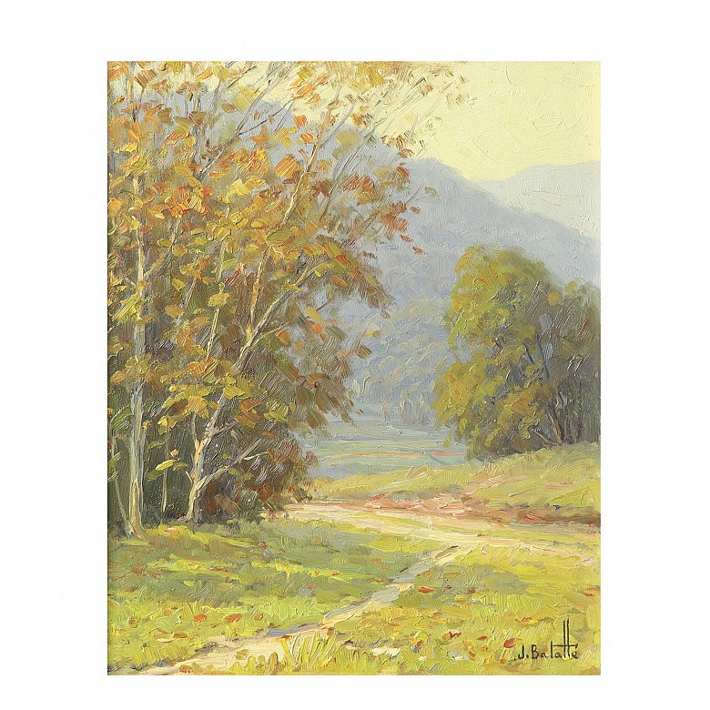 J. Batllé (20th century) ‘Path in the countryside’