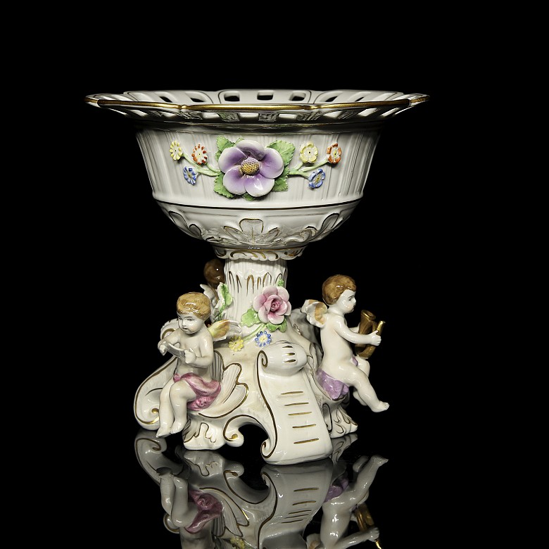 Von Schierholz ‘Fruit bowl with cherubs’, 20th century