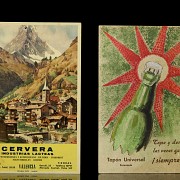 Set of small advertising posters, 20th century