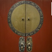 Chinese cupboard lacquered in red, 20th century