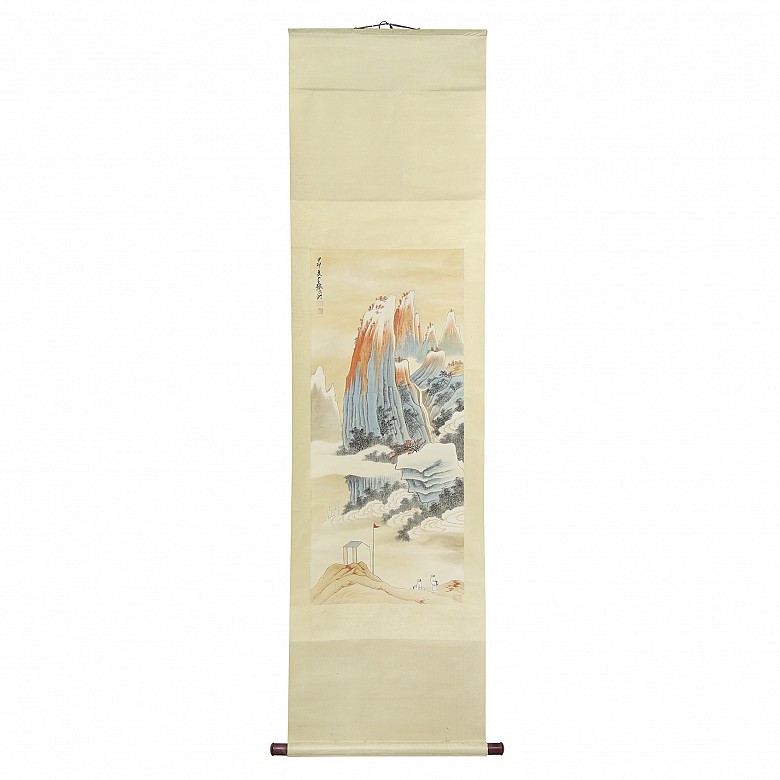 Chinese painting ‘Mountain landscape’, 20th century