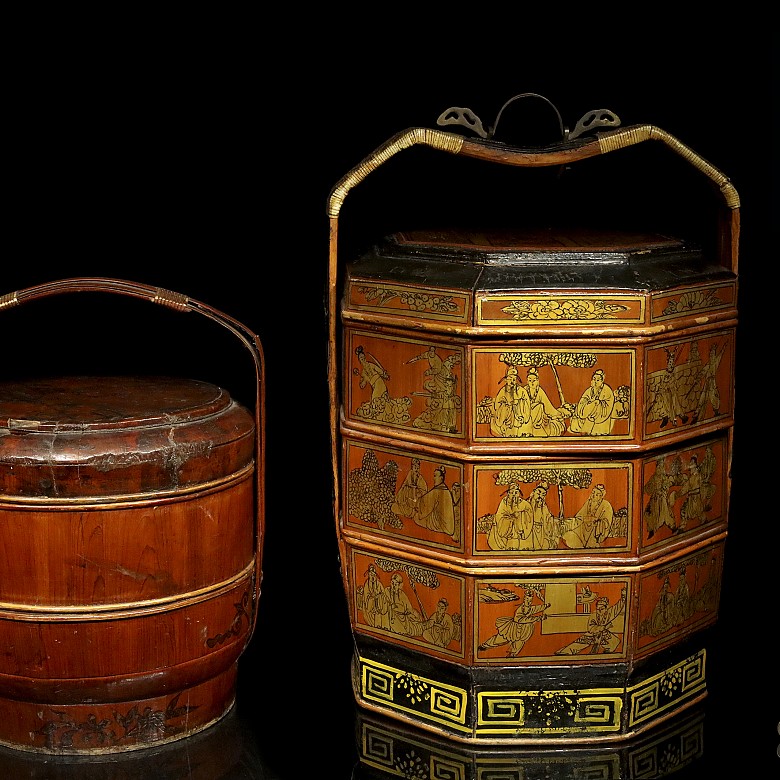 Two wedding baskets, China, 20th century