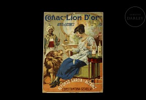 Advertising poster ‘Cognac Lion D'or’, 20th century