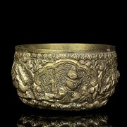 Bowl with reliefs, Tibet, 20th century