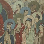 Chinese painting “Buddha and heavenly court”, 20th century