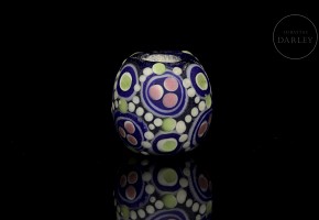 Coloured enamel bead, Warring States Period