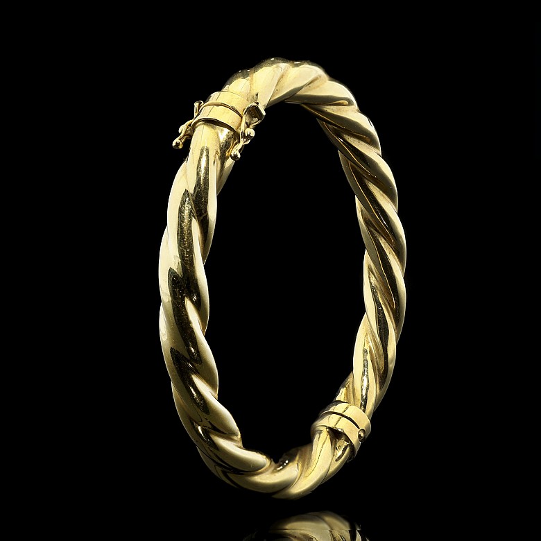 Brazalete de oro amarillo de 18 k