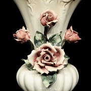 Capodimonte porcelain ‘Vase with appliqué’, 20th century