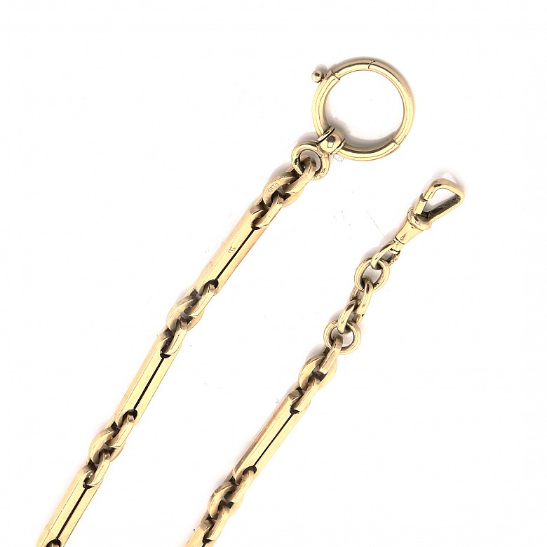 14k gold pocket watch chain.