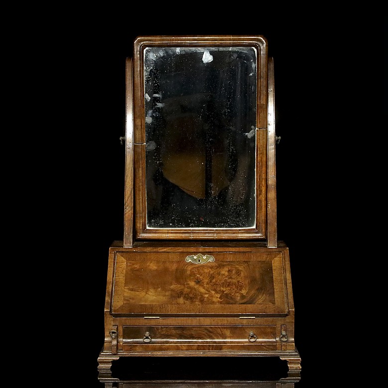 Dressing table mirror with desk, 19th century