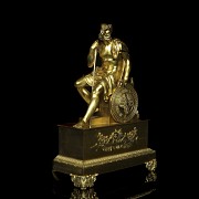 Empire gilt table clock, France, 19th century