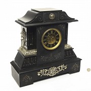 Large marble clock, Napoleon III style,  20th century