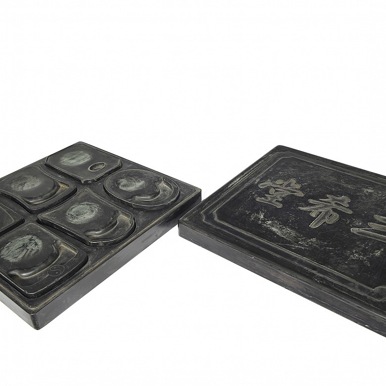 Set of inking-stones, Qing dynasty, Qianlong