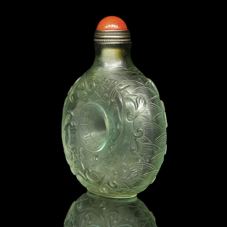 Botella de rapé de vidrio 