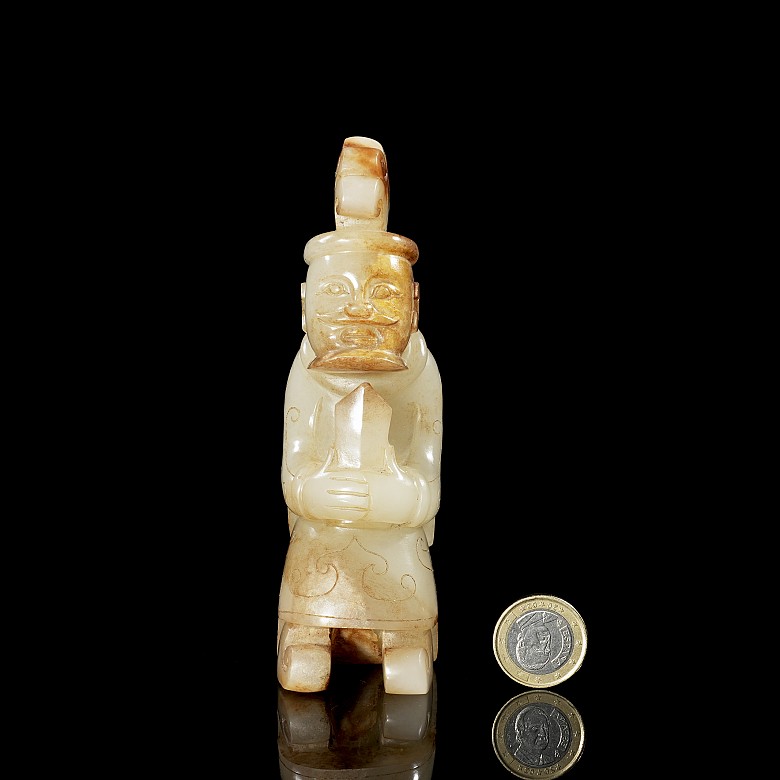 Carved jade figurine ‘Character’, Han style