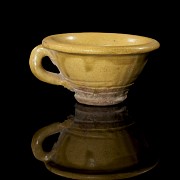 Taza de cerámica con vidriado amarillo, estilo Jin - 2