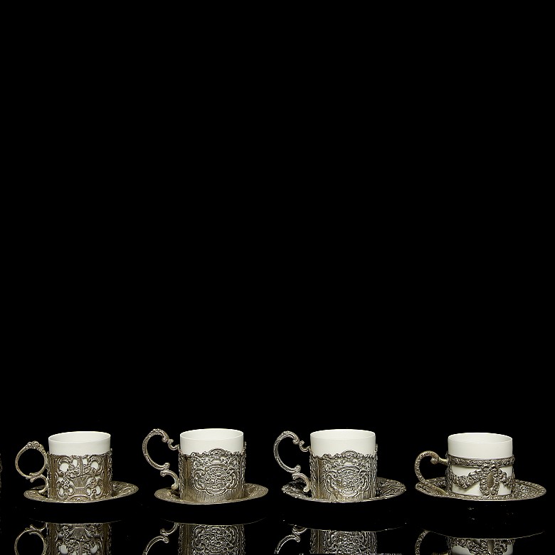 Set of silver and porcelain objects “Thomas Bavaria”, 20th century - 1